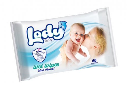 Lody Baby Lody Baby - Bebekler için Islak Mendil - 60 Yaprak