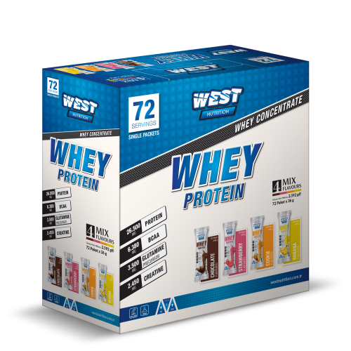 West West Whey Protein Tozu 2592 Gr 72 Servis Şase - 4 Farklı Aroma