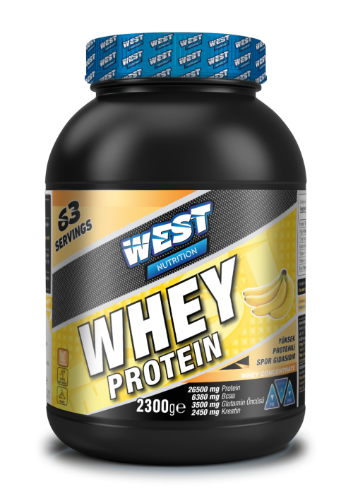 West West Whey Protein Tozu 2300 Gr 63 Servis - Muz Aromalı